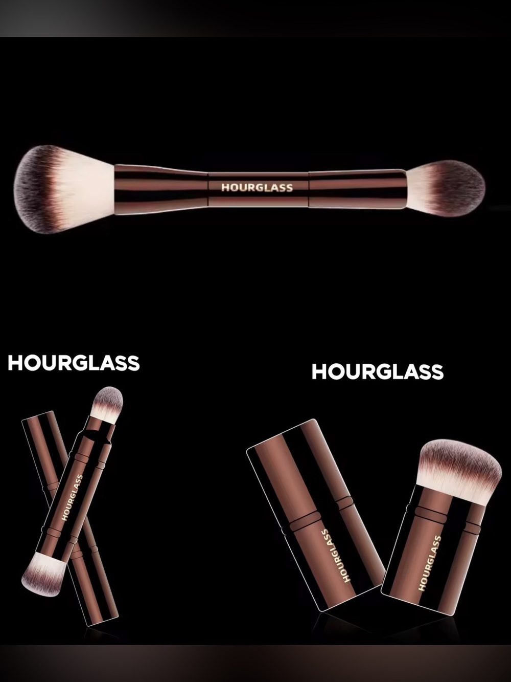 Hourglass brush new original set of 3